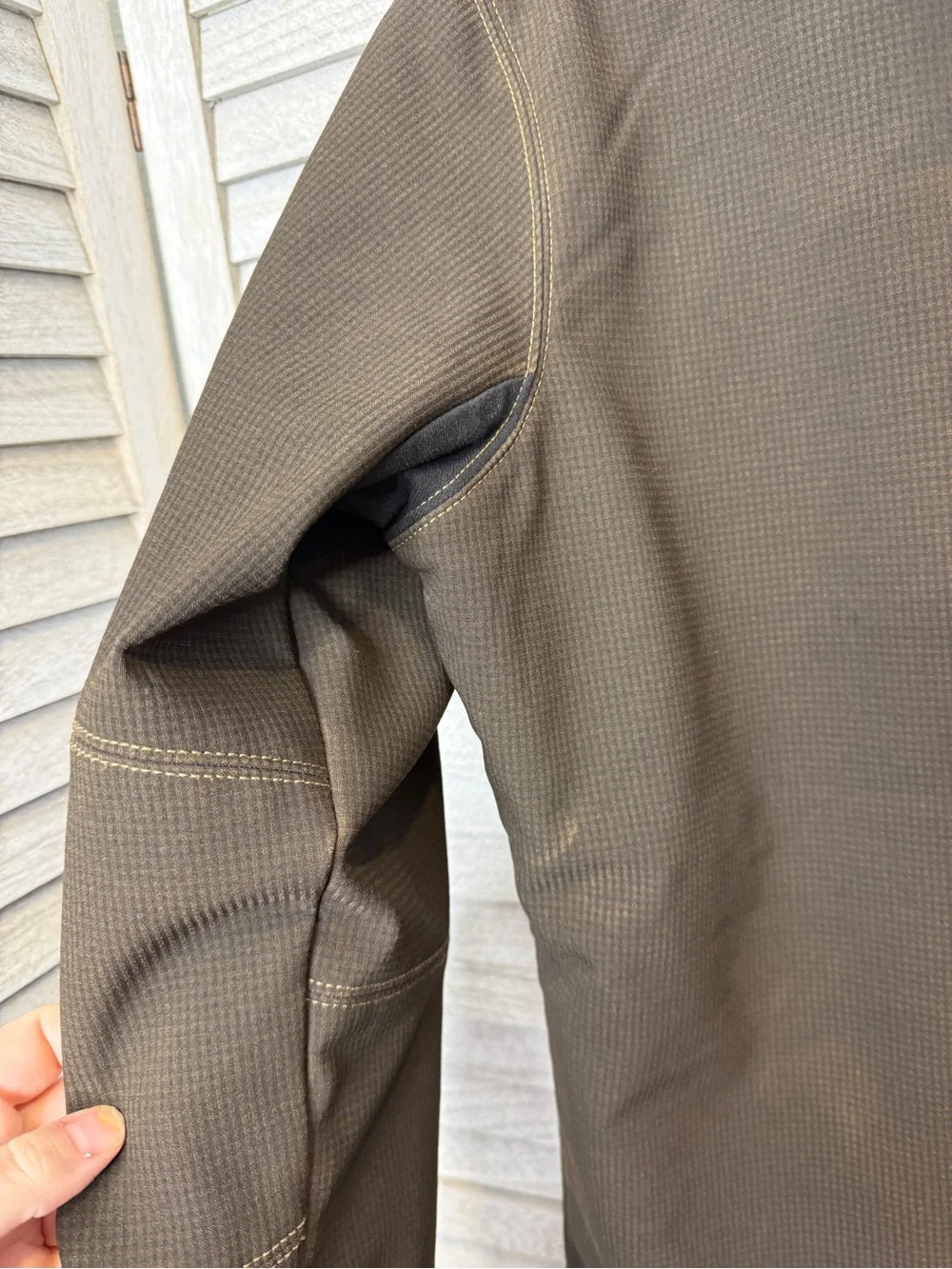 KÜHL Relik Hoody Vintage Patina Brown Fleece Lined Softshell Jacket Men’s Size M